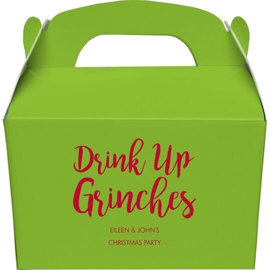Drink Up Grinches Gable Favor Boxes